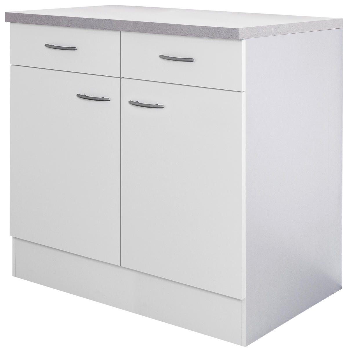 Unterschrank Wito weiß B/H/T: ca. 80x85x60 cm Wito - weiß/Edelstahl (80,00/85,00/60,00cm) - Flex-Well