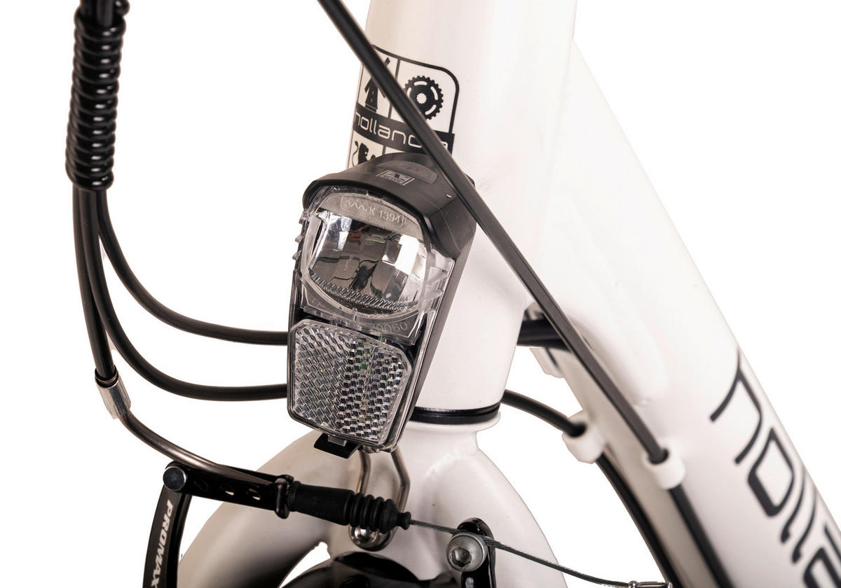 Hollandia City E-Bike Zagon KS184E 28 Zoll Rahmenhöhe 44 cm 6 Gänge weiß weiß ca. 250 W ca. 36 V ca. 28 Zoll Zagon - weiß - Hollandia