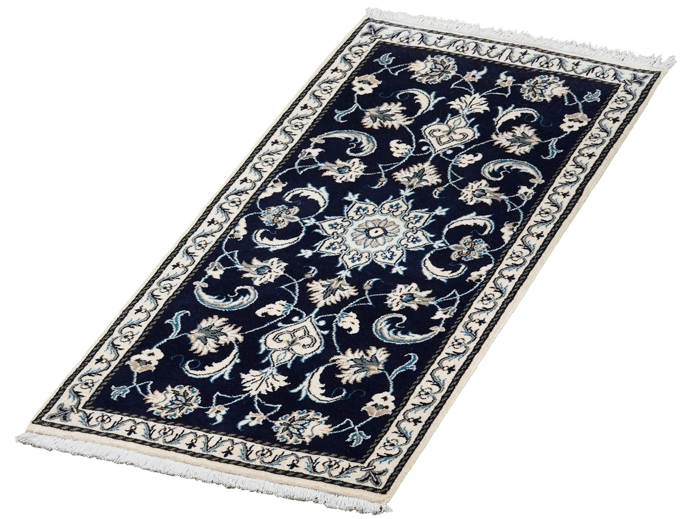 PersaTepp Teppich Nain 12La beige B/H/L: ca. 66x1x132 cm Nain 12La - blau/beige (132,00/66,00/1,00cm) - PersaTepp