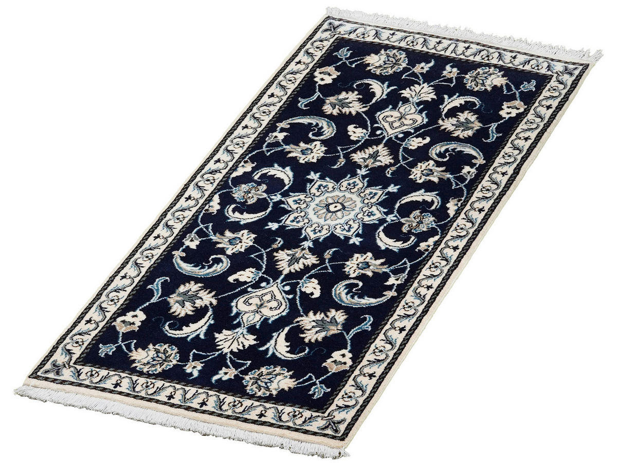 PersaTepp Teppich Nain 12La beige B/H/L: ca. 66x1x132 cm Nain 12La - blau/beige (132,00/66,00/1,00cm) - PersaTepp