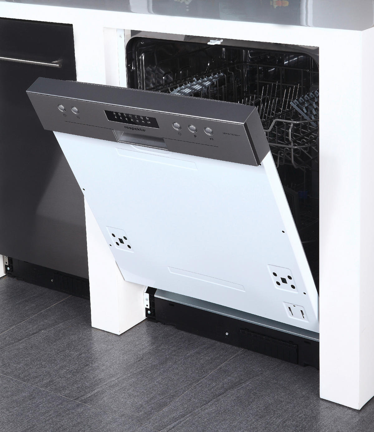 Respekta Winkelküche Economy grau matt B/H/T: ca. 310x200x172 cm Economy - Eiche/grau (310,00/200,00/172,00cm) - Respekta