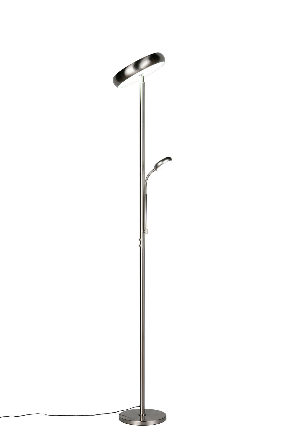 Reality LED Stehleuchte Palermo nickel matt Metall H: ca. 183 cm 1 Brennstellen Palermo - nickel matt (183,00cm) - Reality