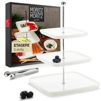 Moritz & Moritz Etagere weiß Porzellan H: ca. 35 cm Etagere - weiß (35,00cm) - Moritz & Moritz