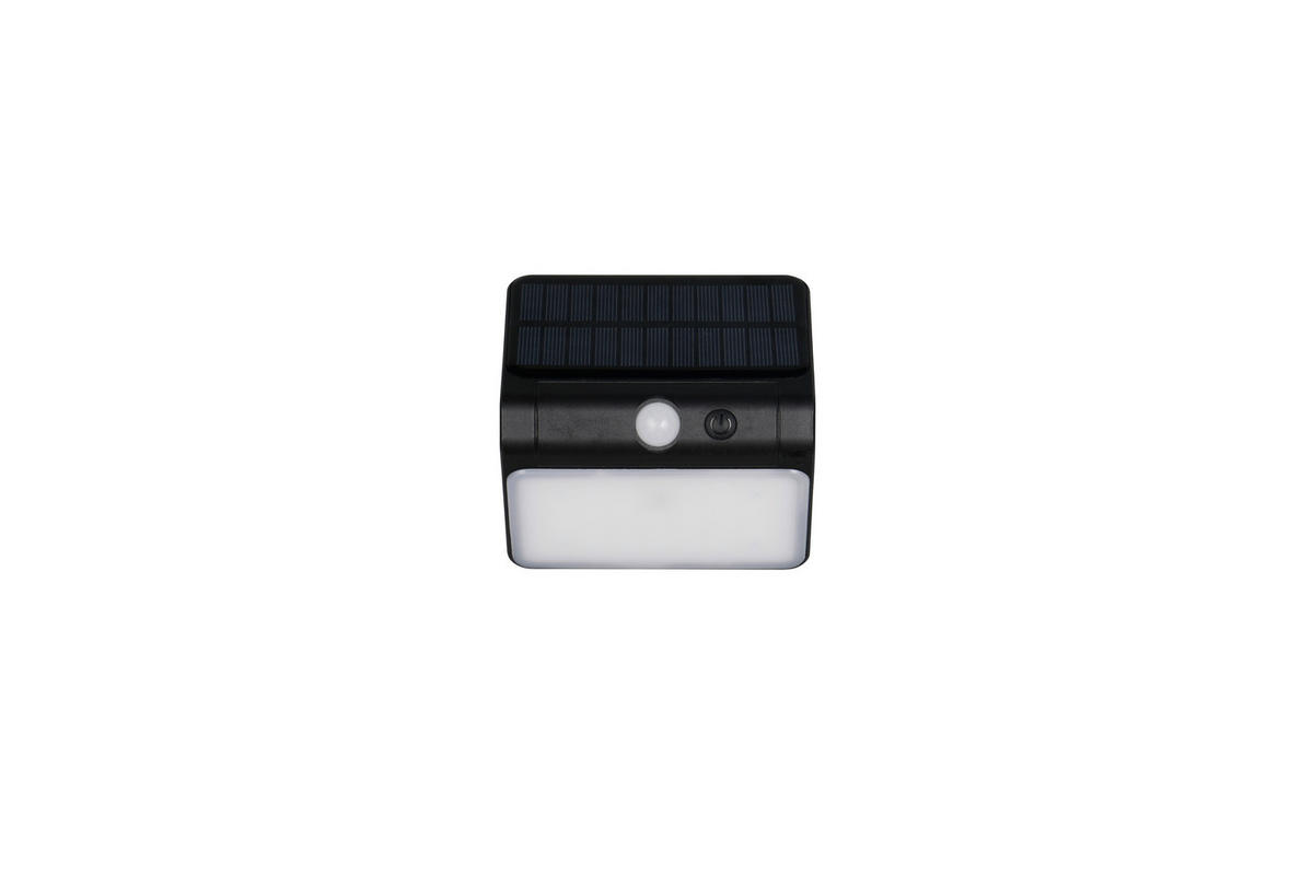 Solar-Außenwandleuchte schwarz B/H/T: ca. 12x12x7 cm OLINDA - schwarz (12,00/12,00/7,00cm) - Reality