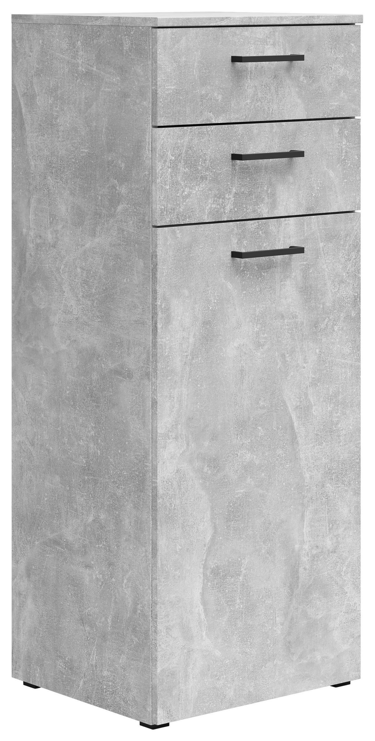 Kommode Multi-Stauraum Typ 17 Beton Optik B/H/T: ca. 45x115x40 cm Multi-Stauraum Typ 17 - Beton (45,00/115,00/40,00cm)