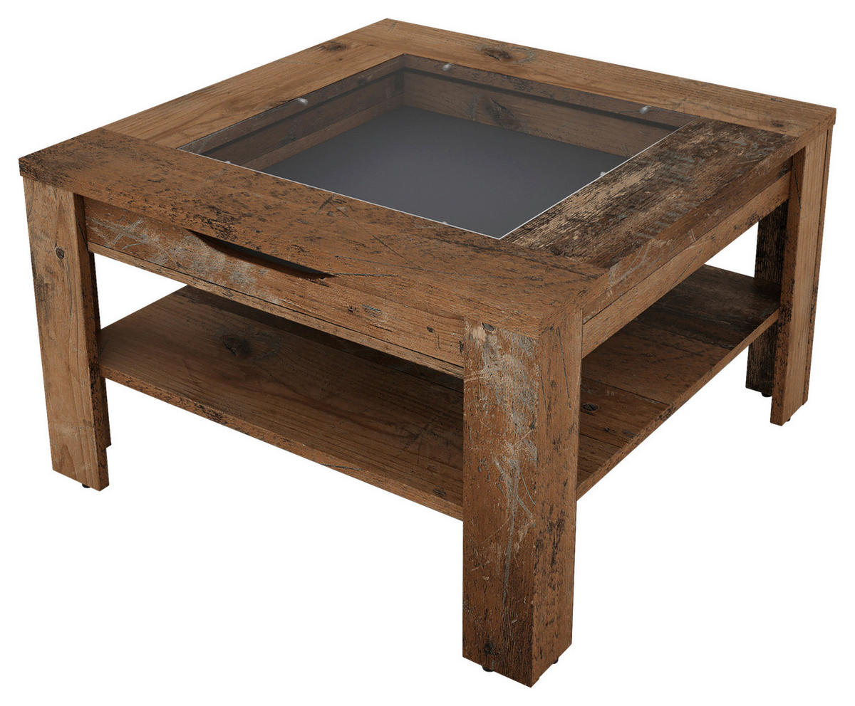 Couchtisch RALPH Eiche Old Wood Nachbildung B/H/T: ca. 67x43x67 cm RALPH - Eiche (67,00/43,00/67,00cm) - byLIVING