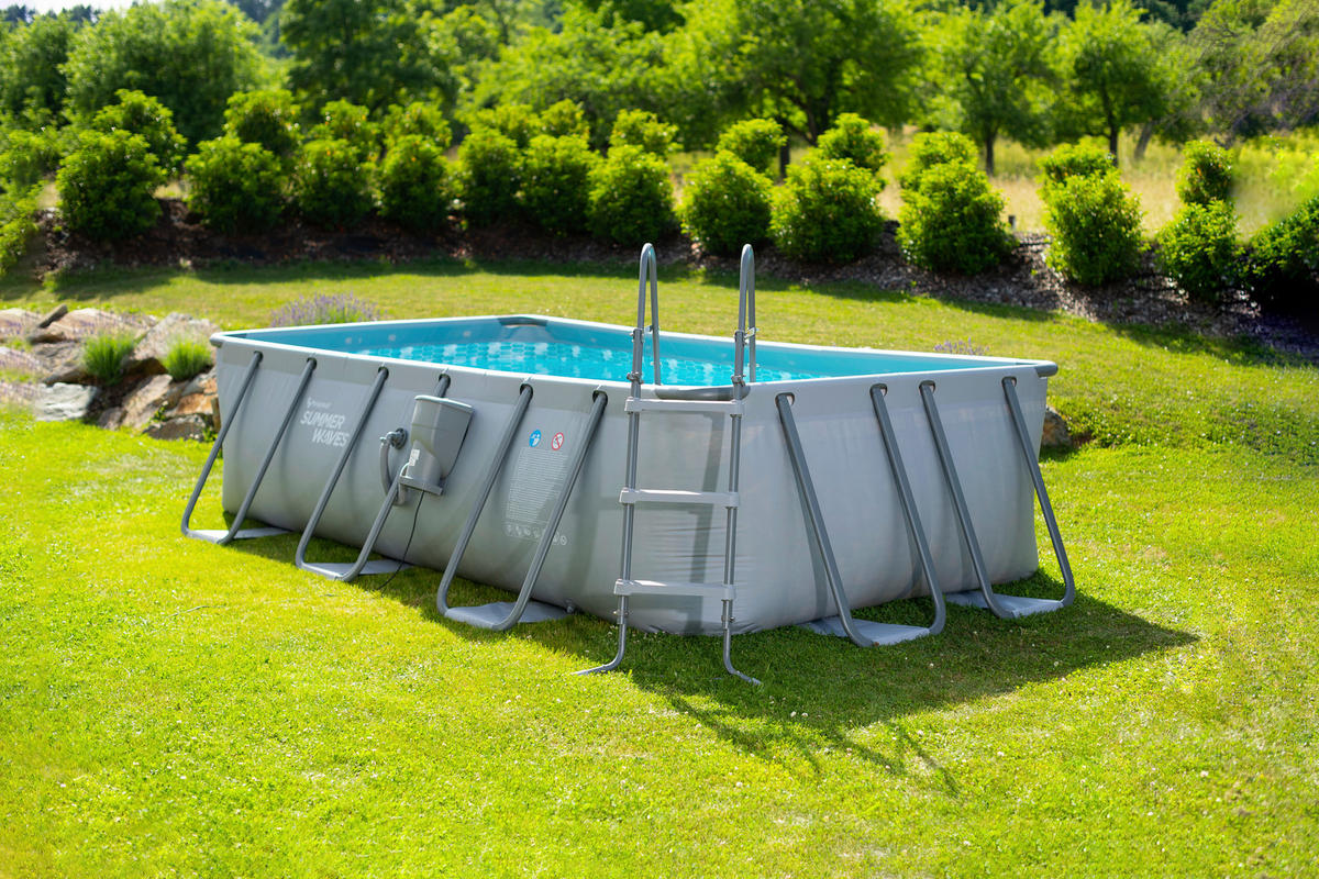 Summer Waves Poolset Elite B/H/L: ca. 200x100x400 cm Elite - grau (400,00/200,00/100,00cm) - Summer Waves