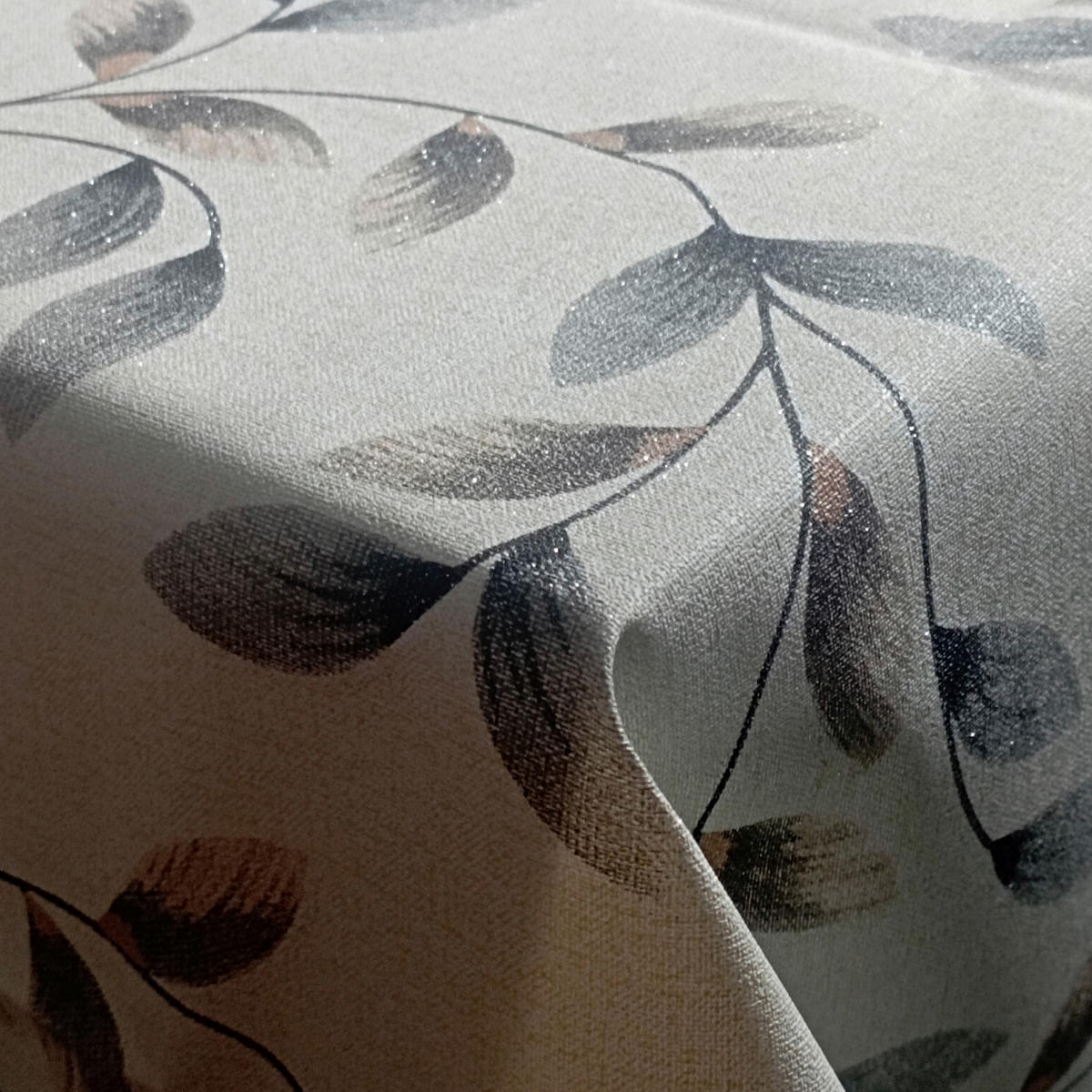 Milano Abwaschbarer Tischbelag Glitzer beige B: ca. 140 cm Glitzer - beige (140,00cm) - Milano