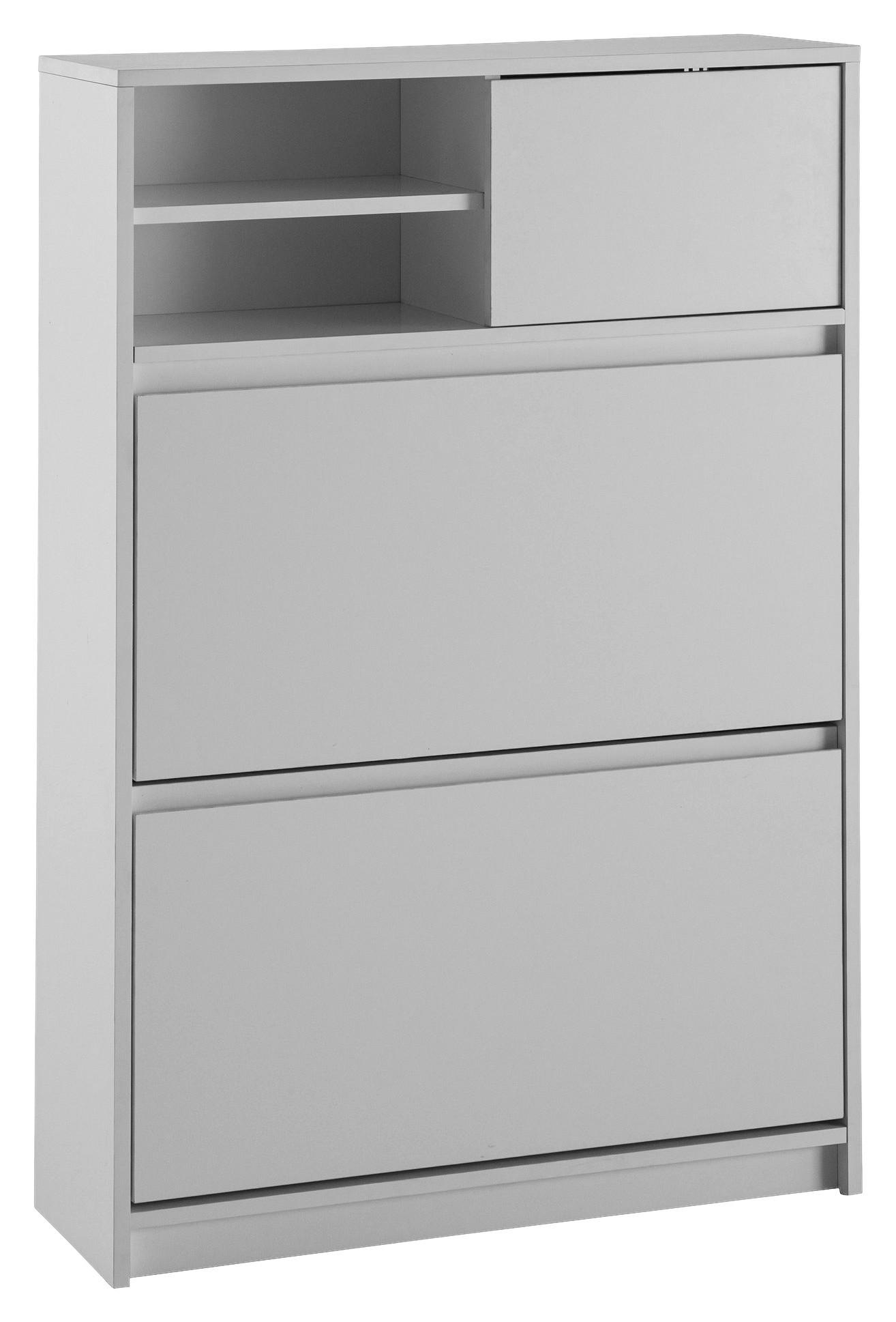 Schuhschrank weiß B/H/T: ca. 71x110x24 cm Schuhschrank - weiß (71,00/110,00/24,00cm) - Wohnling