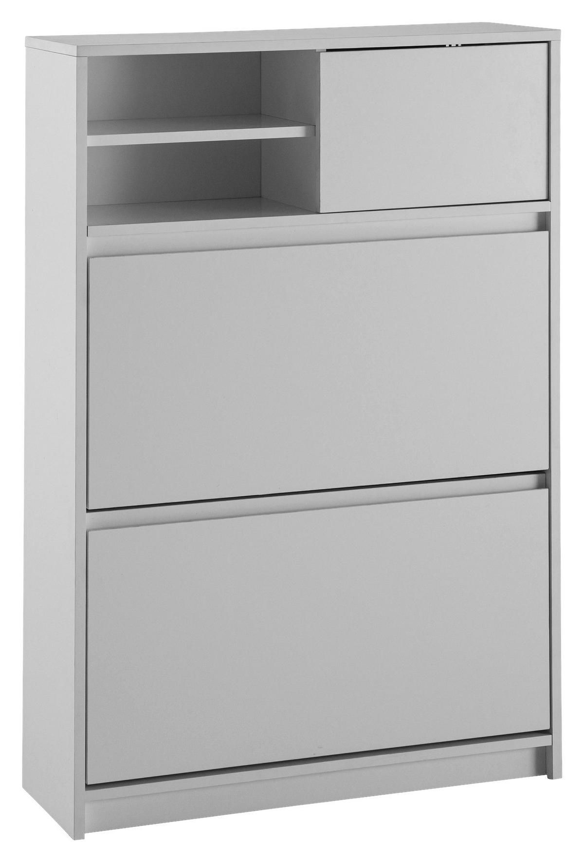 Schuhschrank weiß B/H/T: ca. 71x110x24 cm Schuhschrank - weiß (71,00/110,00/24,00cm) - Wohnling