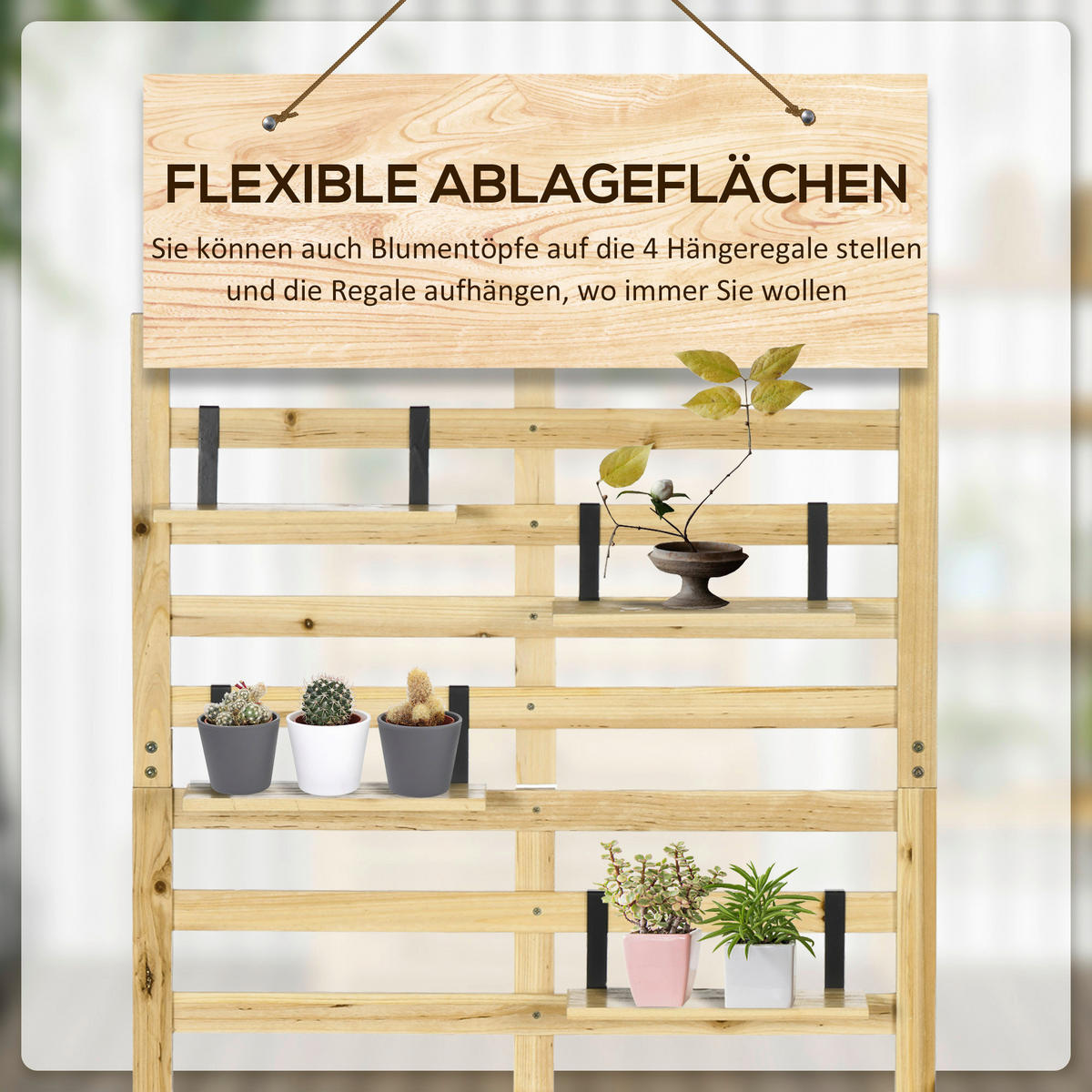 Outsunny Aufbewahrungsbox Aufbewahrungsbox - natur (80,00/45,00/160,00cm) - Outsunny