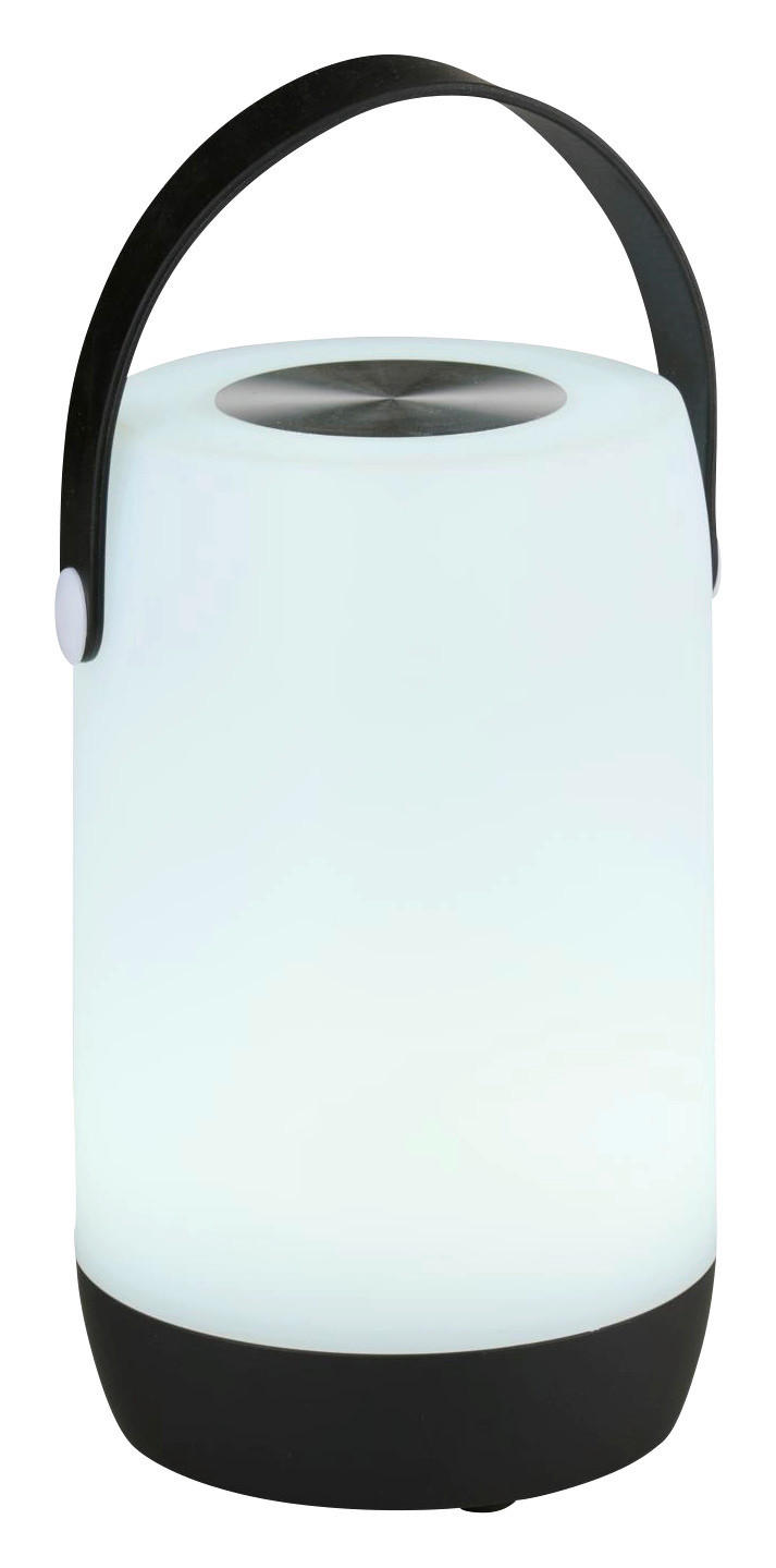 LED-Nachtlicht weiß schwarz B/H/D: ca. 10,5x10,5x18,8 cm Akku-LED-Tischleuchte - weiß/schwarz (18,80/10,50cm) - Grundig