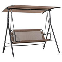 Outsunny Hollywoodschaukel braun Metall B/H/L: ca. 110x155x172 cm Hollywoodschaukel_3-Sitzer - braun (172,00/110,00/155,00cm) - Outsunny