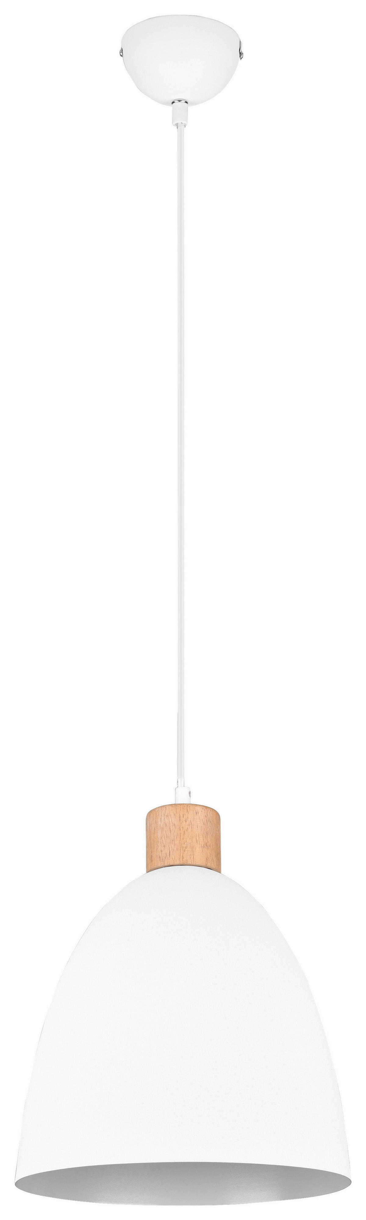Reality Pendelleuchte R30681031 weiß Metall H/D: ca. 150x25 cm E27 1 Brennstellen Jagger - weiß (25,00/150,00cm) - Reality