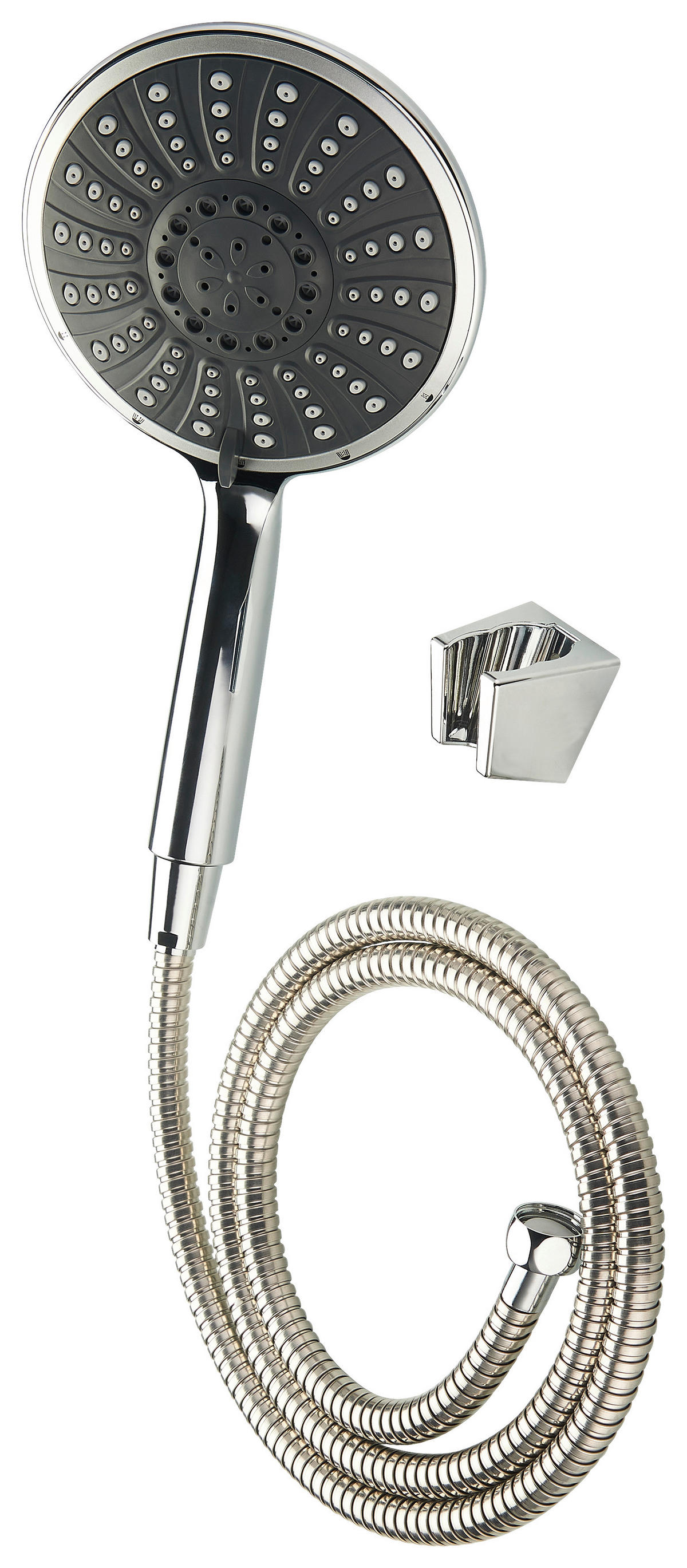 Handbrause Chrom L: ca. 150 cm Handbrause-Set_Niagara-5_Pocoline - Chrom/grau (150,00cm) - POCOline