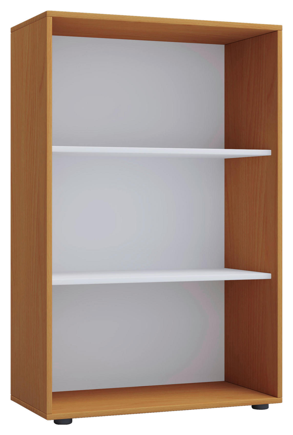Regal Lona XL ohne Türen buche Nachbildung weiß B/H/T: ca. 70x110x37 cm Lona XL ohne Türen - weiß/buche (70,00/110,00/37,00cm) - VCM Möbel