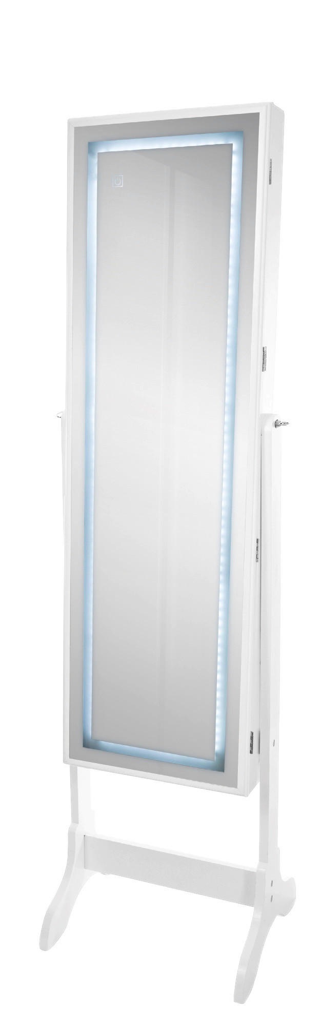 POCOline LED-Schmuckschrank weiß Holz B/H/L: ca. 37x135x35 cm LED-Schmuckschrank - weiß (35,00/37,00/135,00cm) - POCOline