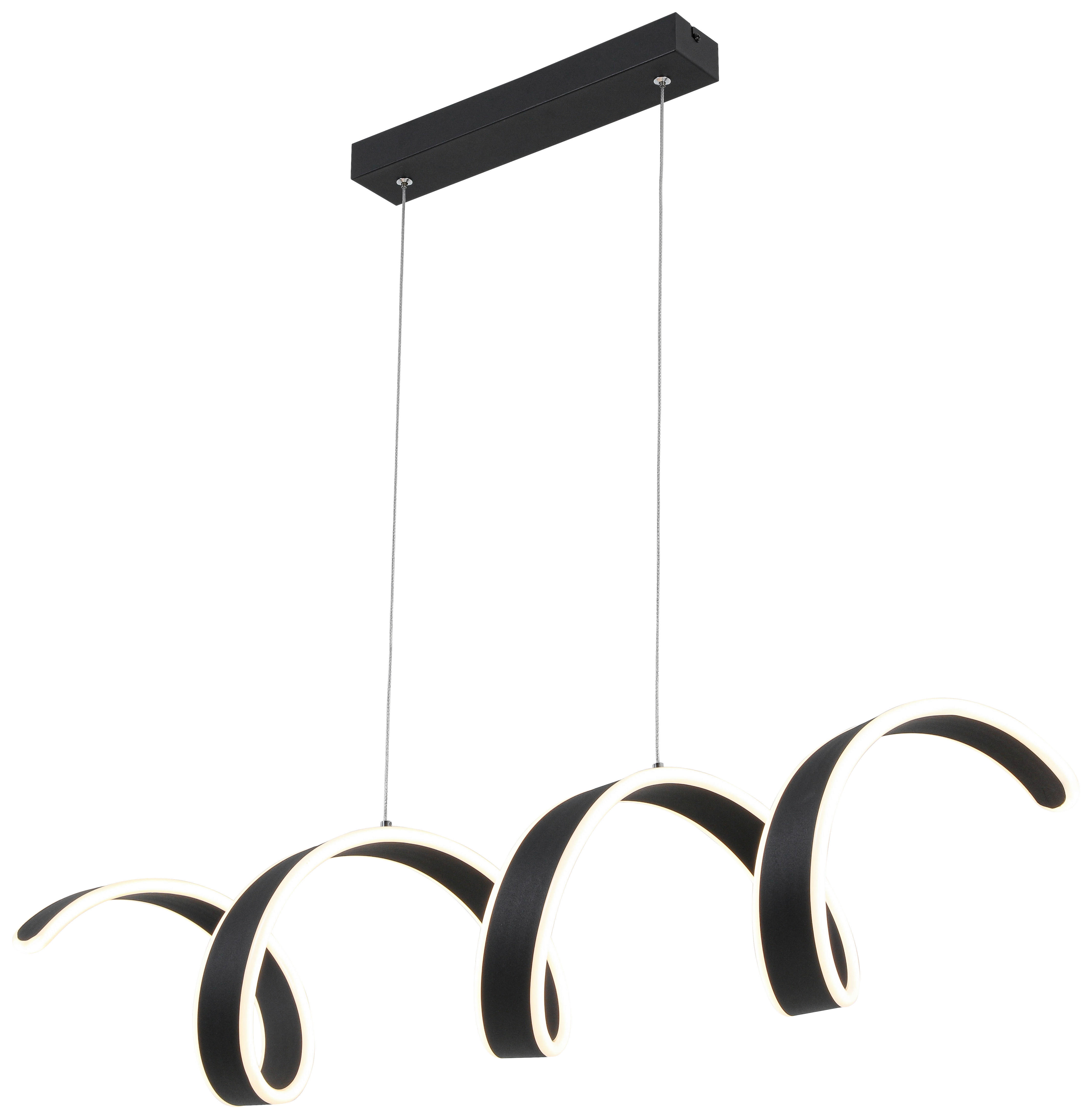 Thumbnail - Nolo LED-Pendelleuchte Gabriella schwarz Metall Kunststoff B/H/L: ca. 18x120x92 cm