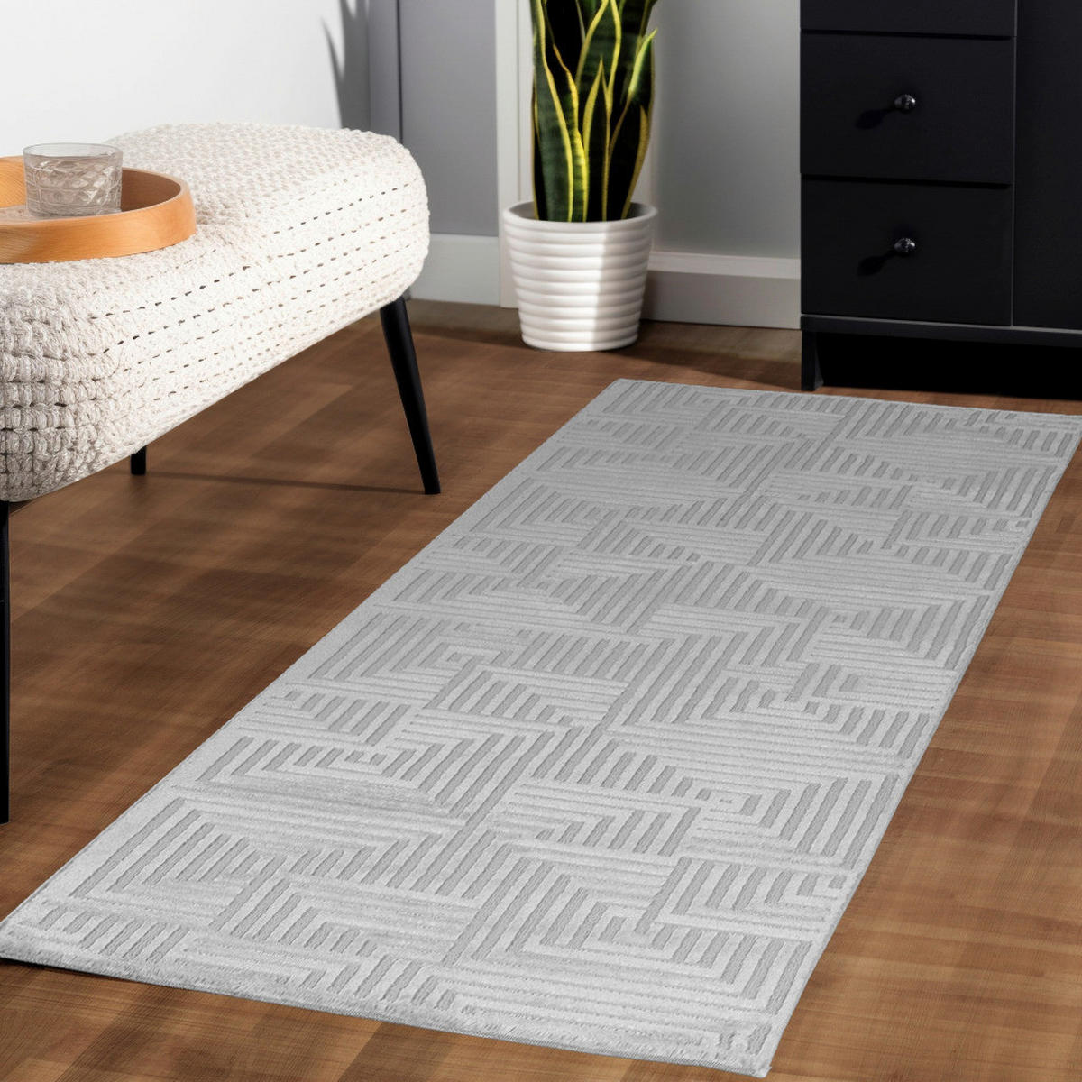 Ayyildiz Teppich SAHARA silber B/L: ca. 120x170 cm SAHARA - silber (120,00/170,00cm) - Ayyildiz