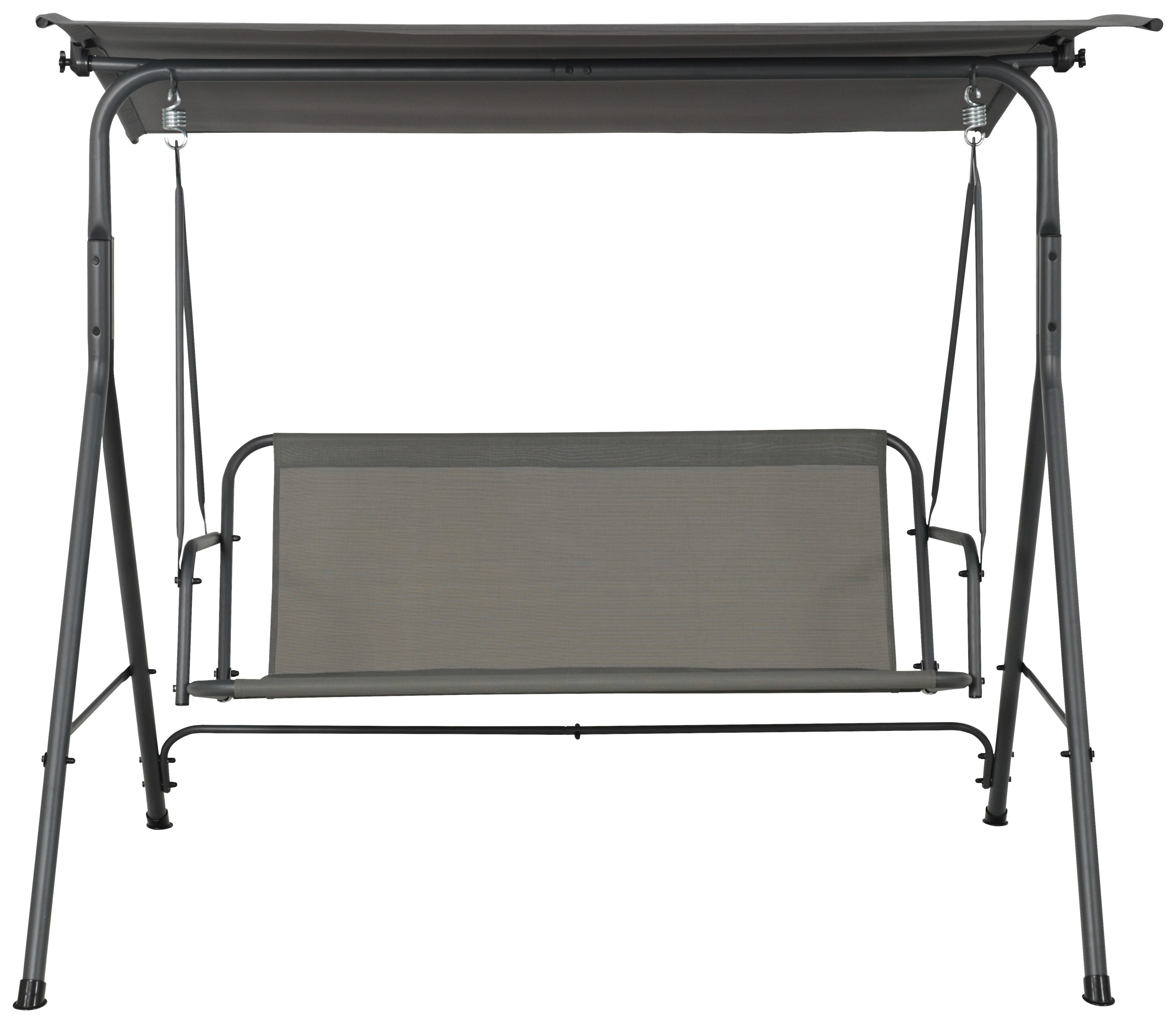 POCOline Hollywoodschaukel dunkelgrau Stahlrohr B/H/L: ca. 110x153x170 cm Hollywoodschaukel - dunkelgrau (170,00/110,00/153,00cm) - POCOline