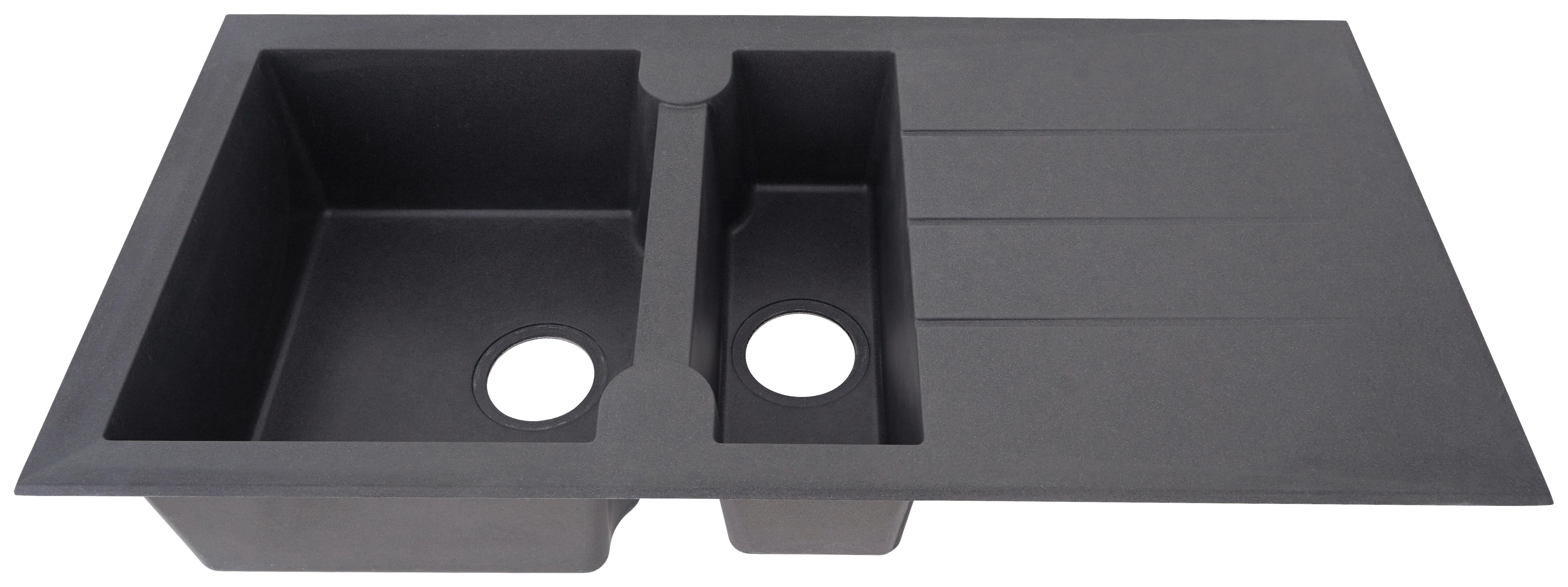 Respekta Einbauspüle Alineo 100 x 50 TG Titaniumgrau Quarzolite B/H/T: ca. 100x21x50 cm Alineo 100 x 50 TG - Titaniumgrau (100,00/21,00/50,00cm) - Respekta