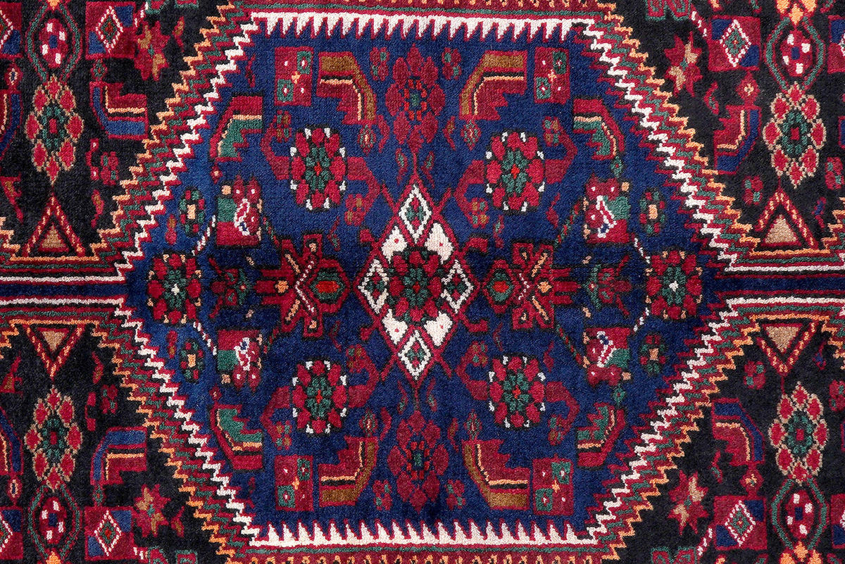 PersaTepp Teppich Khamseh blau B/H/L: ca. 160x1x260 cm Khamseh - blau/schwarz (260,00/160,00/1,00cm) - PersaTepp