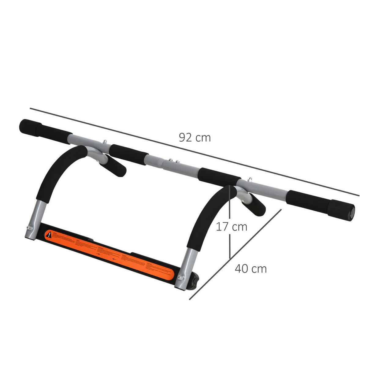 HOMCOM Fitness-Zubehör schwarz Polypropylen B/H/L: ca. 40x92x17 cm Klimmzugstange - schwarz (17,00/40,00/92,00cm) - HOMCOM
