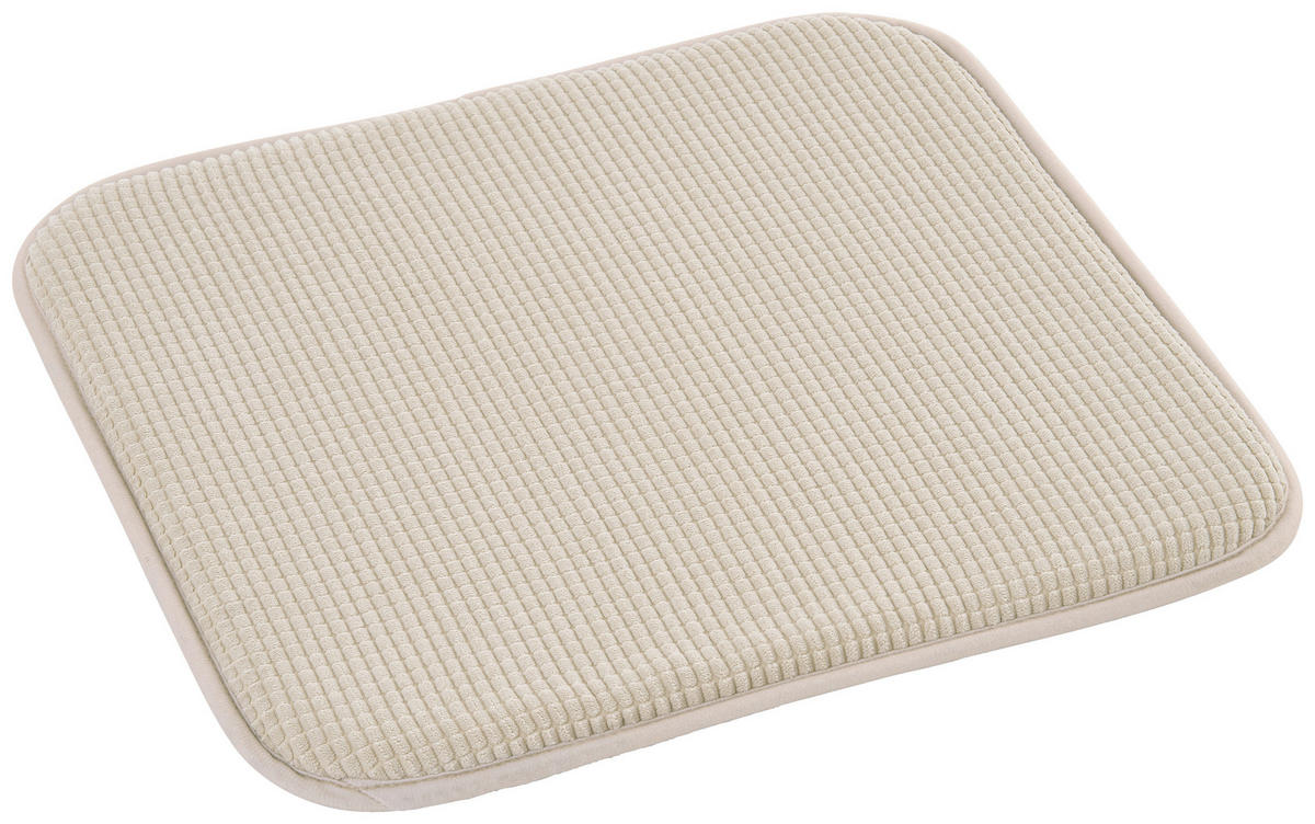Sitzkissen Stuhlkissen_Waffelstruktur 38x38x3 - beige (38,00/38,00/2,00cm)