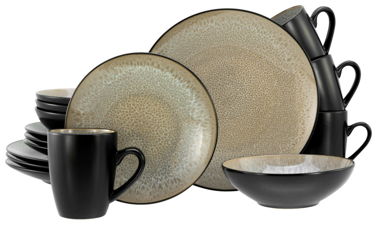 CreaTable Kombiservice Malmö beige Steinzeug 16 tlg. Malmö - beige - CreaTable