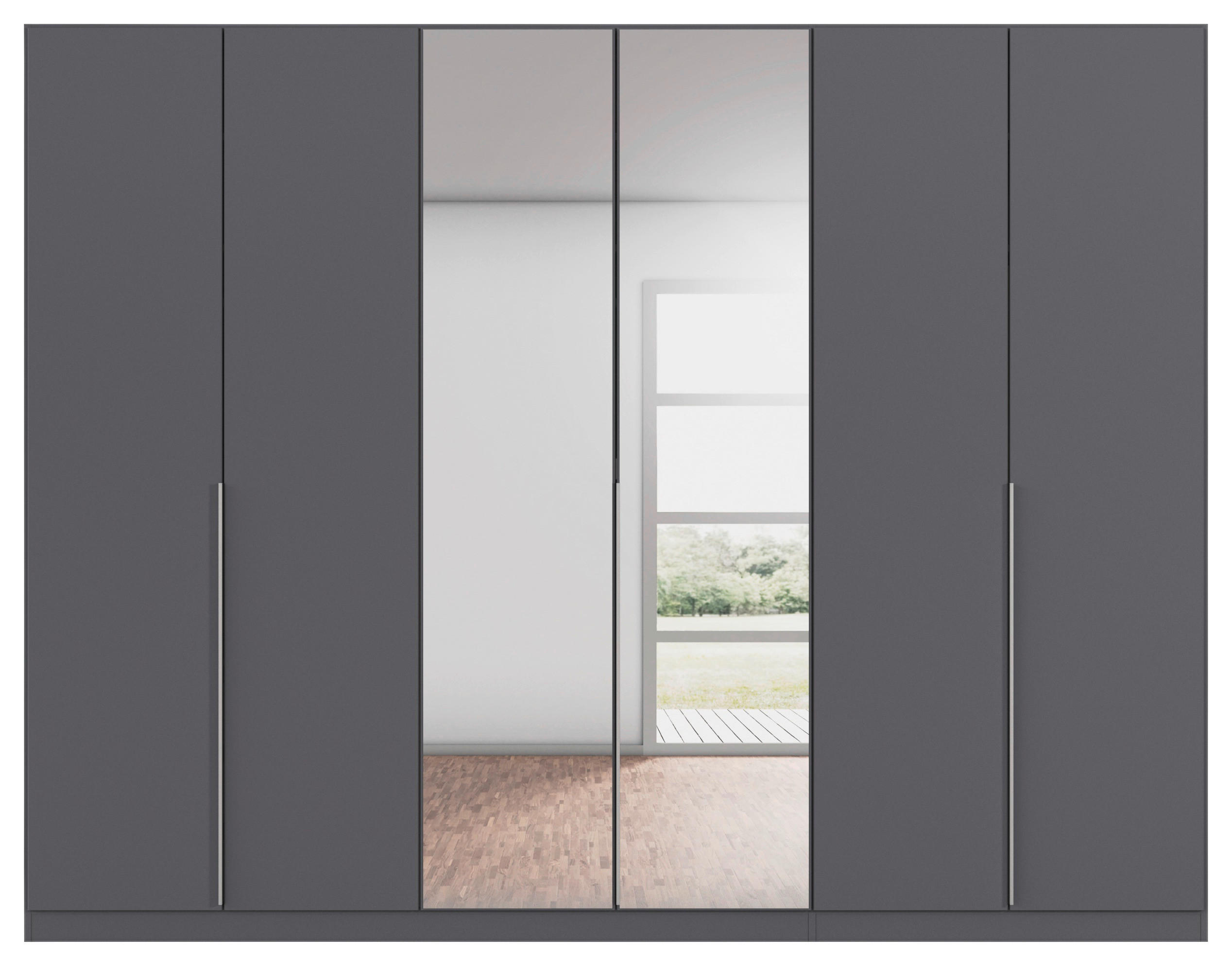 Kleiderschrank Alabama grau B/H/T: ca. 271x210x54 cm Alabama - Alu/grau (271,00/210,00/54,00cm)