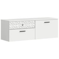 Schuhschrank Prisma weiß weiß Hochglanz B/H/T: ca. 110,2x38x35 cm Prisma - weiß (110,20/38,00/35,00cm) - xonox.home