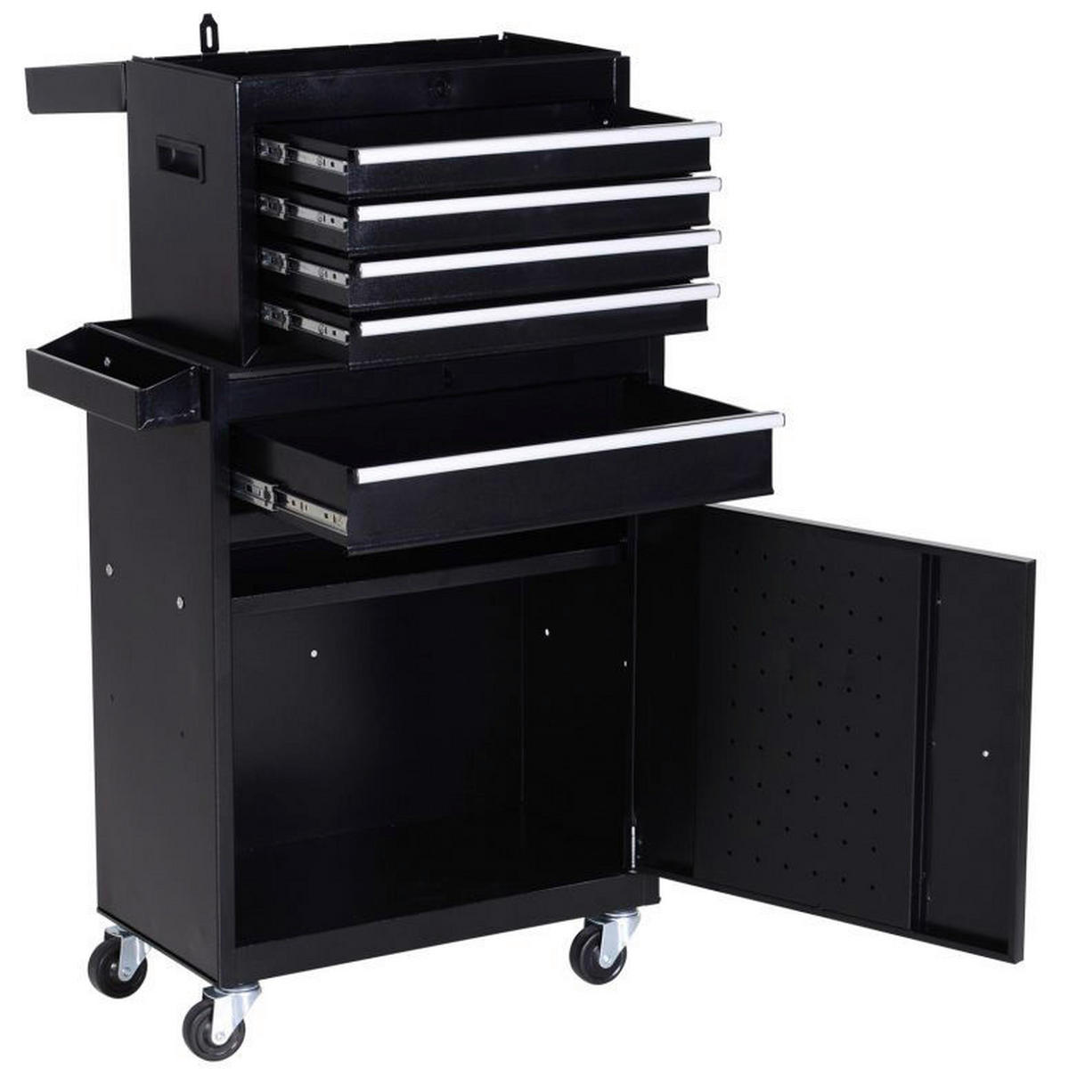 Mobiler Werkstattwagen schwarz B/H/T: ca. 52,5x104,5x28 cm Mobiler Werkstattwagen MHB20-073 - schwarz (52,50/104,50/28,00cm) - DURHAND