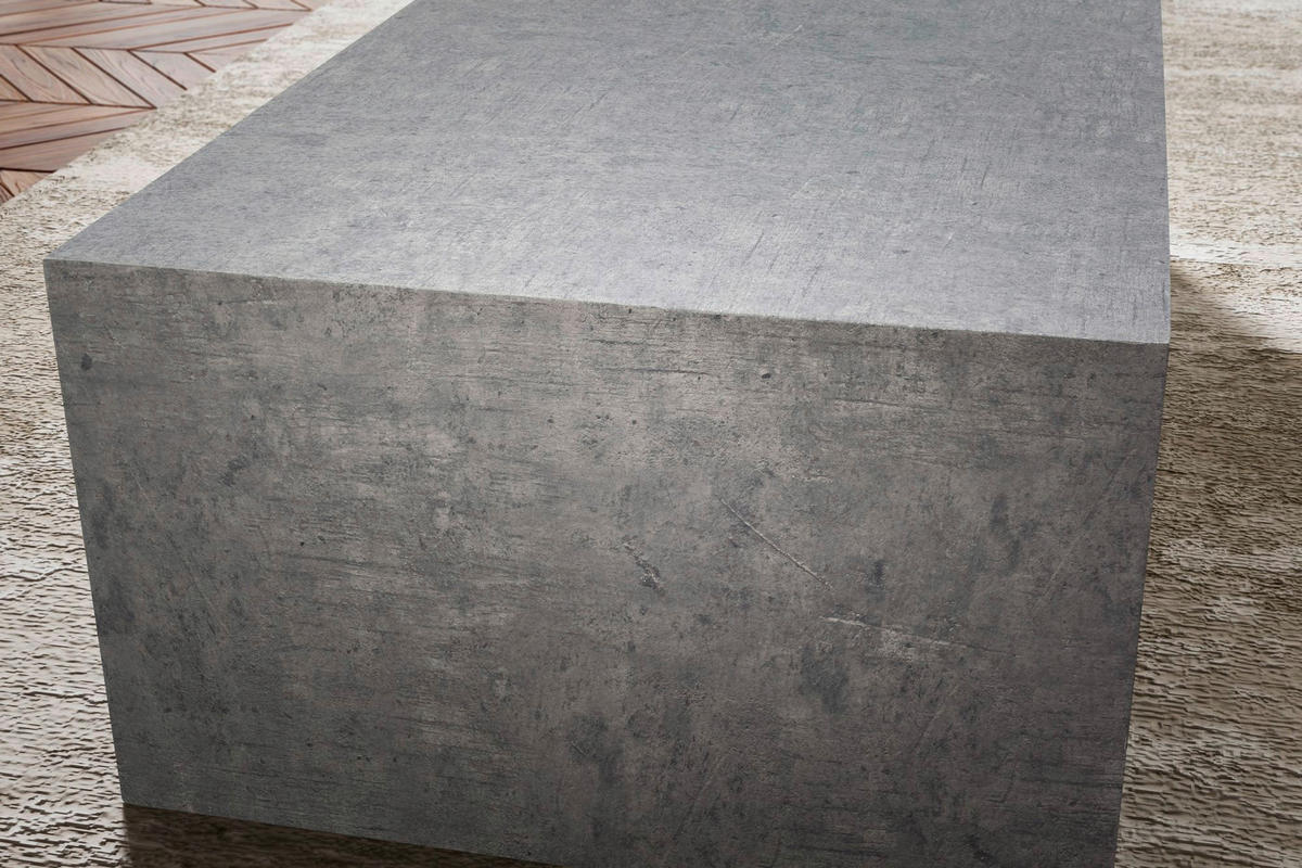 Couchtisch schwarz Marmor Optik B/H/T: ca. 100x30x50 cm Couchtisch - schwarz (100,00/30,00/50,00cm) - Wohnling