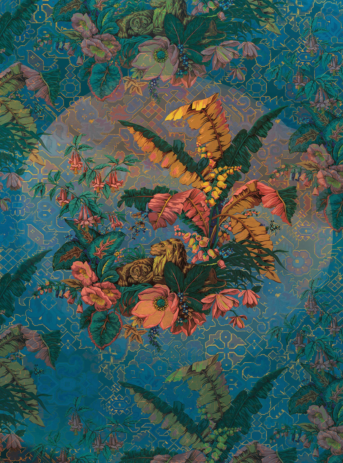 Komar Fototapete Orient Bleu B/L: ca. 200x270 cm Orient Bleu - (200,00/270,00cm) - Komar