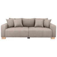 Big Sofa Alpha New dunkelbeige Velourstoff B/H/T: ca. 244x85x112 cm Alpha New - buche/dunkelbeige (244,00/85,00/112,00cm)