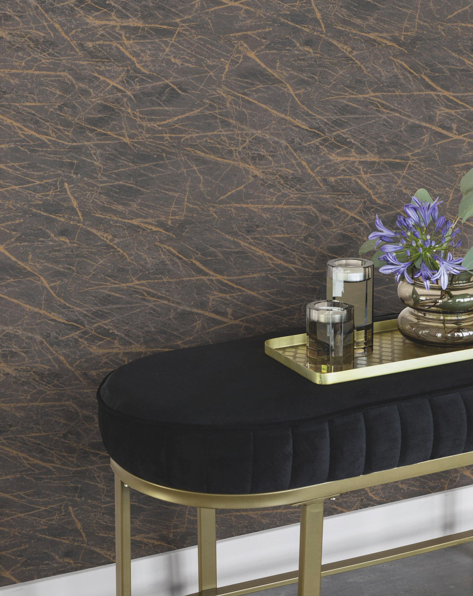 Vliestapete Marmoroptik schwarz gold B/L: ca. 53x1005 cm Vliestapete_429985 - gold/schwarz (53,00/1005,00cm)