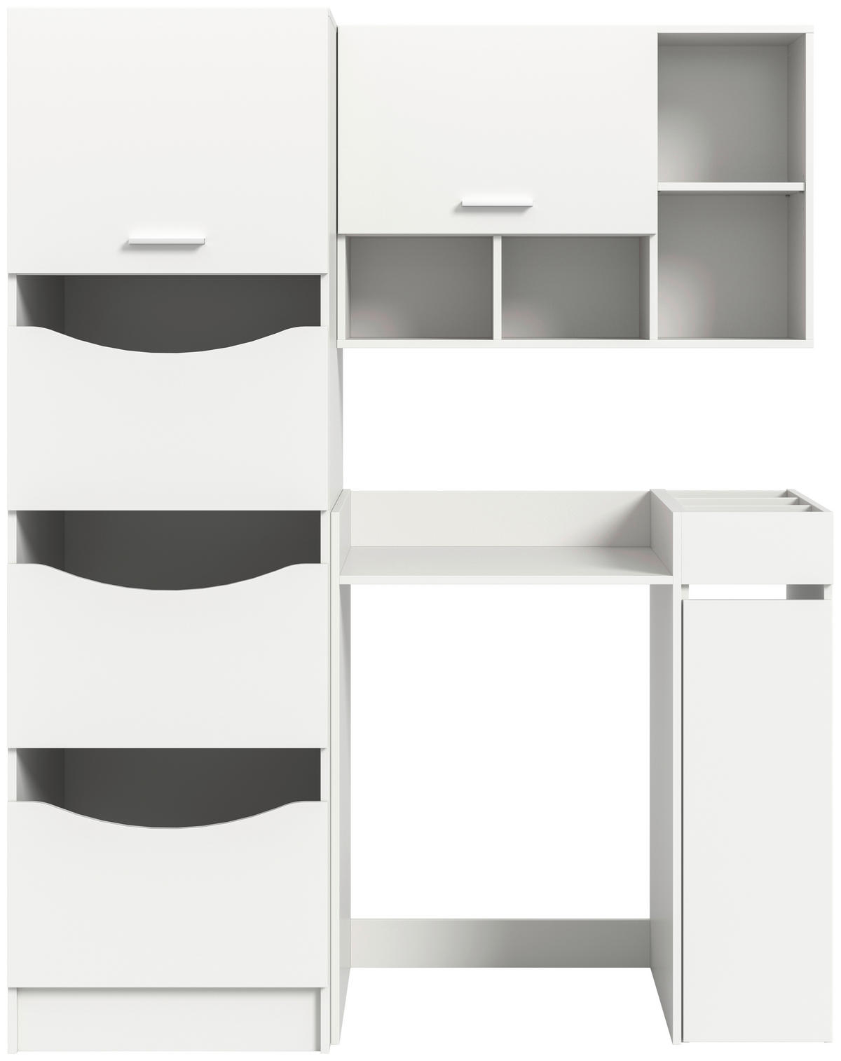 Waschmaschinenumbauschrank Free weiß B/H/T: ca. 126x195x68 cm Free - weiß (126,00/195,00/68,00cm) - xonox.home
