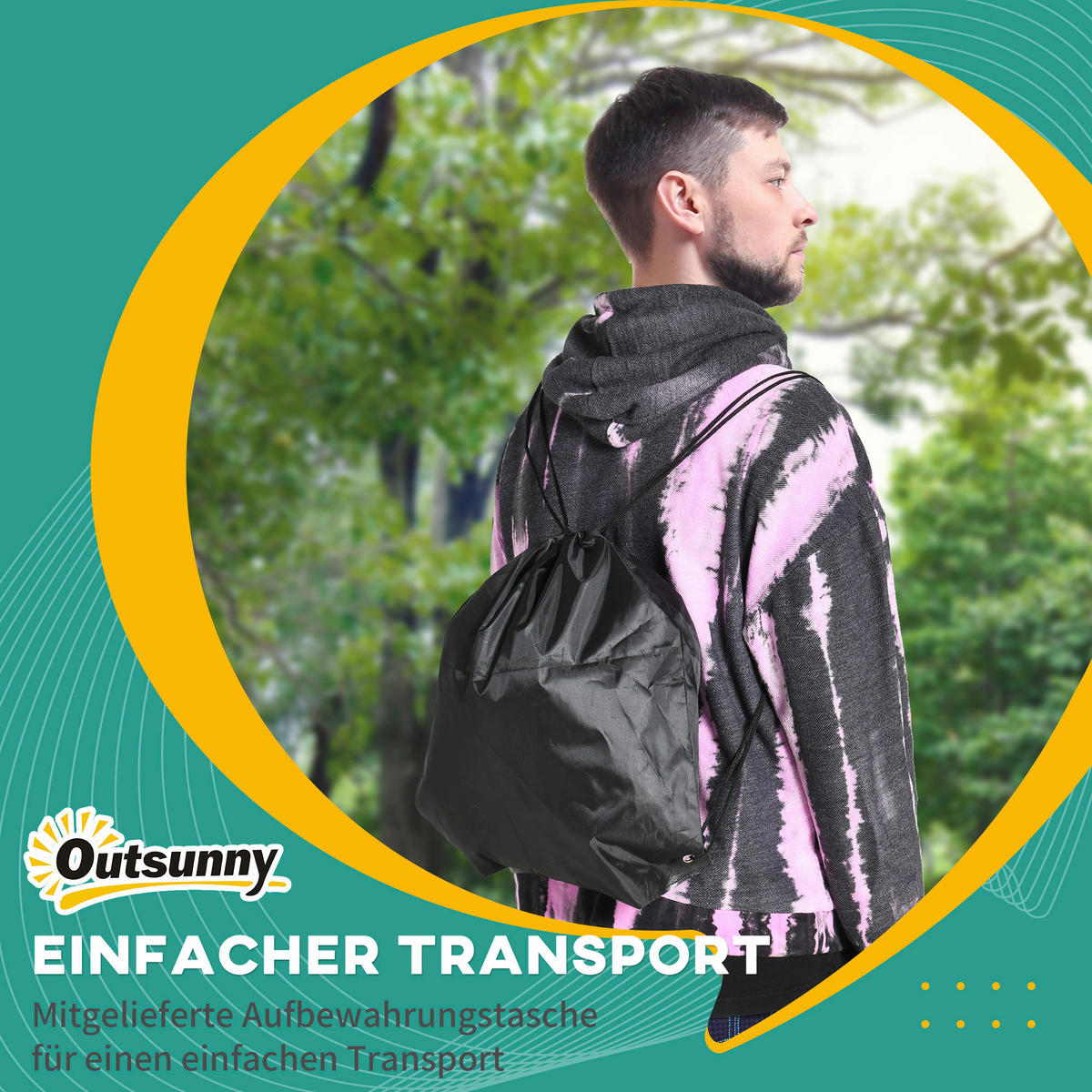 Outsunny Outdoor-Spielzeug schwarz Kunststoff B/H/L: ca. 40x1000x100 cm Ninja_Slackline-Set - blau/rot (100,00/40,00/1000,00cm) - Outsunny