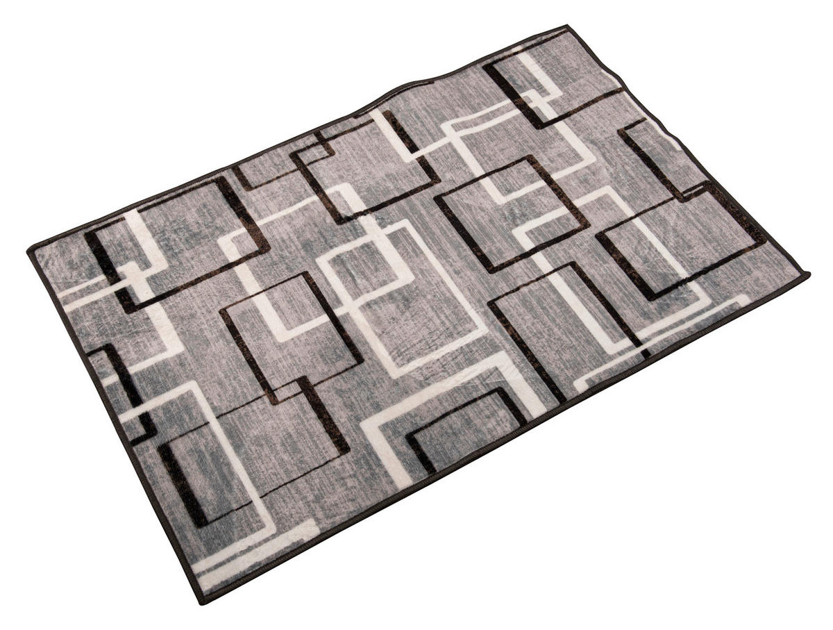 Badvorleger Badematte_Elisa Grafik 50x80cm - grau (80,00/50,00cm)