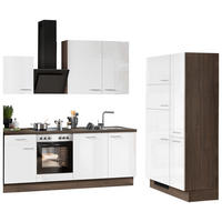 Impuls Küchenblock IP4050 weiß Hochglanz B/T: ca. 310x60 cm IP4050 - Eiche/weiß (310,00/60,00cm) - Impuls