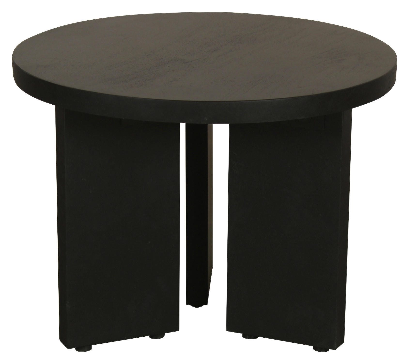 Beistelltisch ROUND schwarz lackiert Akazie H/D: ca. 30x40 cm ROUND - schwarz (40,00/30,00cm) - byLIVING