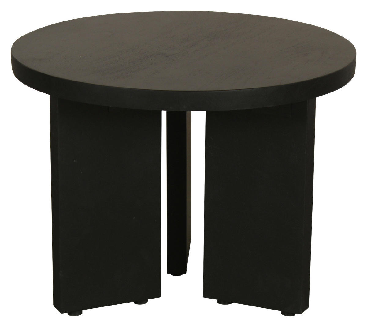 Beistelltisch ROUND schwarz lackiert Akazie H/D: ca. 30x40 cm ROUND - schwarz (40,00/30,00cm) - byLIVING
