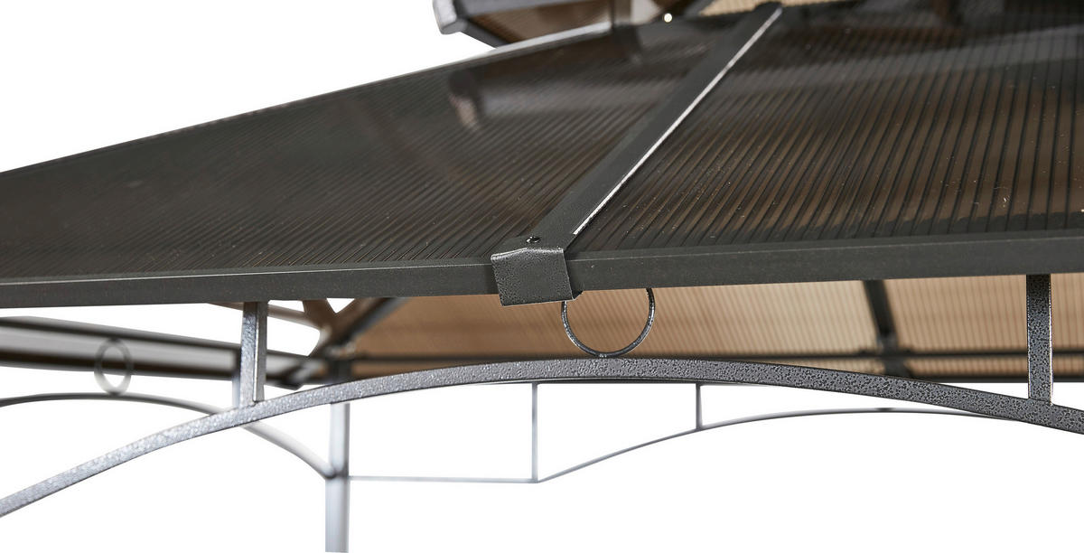 Grasekamp Grill-Pavillon BBQ Hardtop braun Alu B/H/L: ca. 240x245x150 cm BBQ Hardtop - braun (150,00/240,00/245,00cm) - Grasekamp