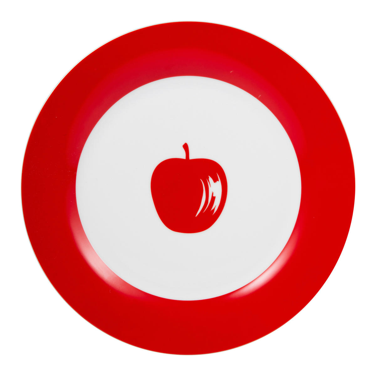 BENETTON Essteller Fruits weiß Porzellan Fruits - weiß/rot - BENETTON