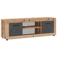 TV-Lowboard LUNA 2D Eiche Old Wood hell Nachbildung Eiche Matera Nachbildung Beton Optik B/H/T: ca. 140x40x40 cm LUNA 2D - Eiche/Beton (140,00/40,00/40,00cm) - WIPMEB