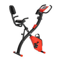 HOMCOM Fahrradtrainer schwarz Stahl B/H/L: ca. 51x115x97 cm Fahrradtrainer - rot/schwarz (97,00/51,00/115,00cm) - HOMCOM