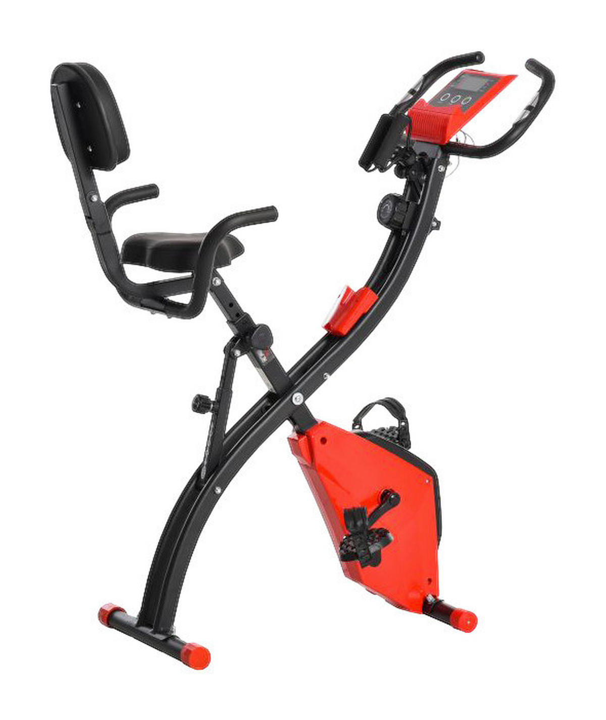 HOMCOM Fahrradtrainer schwarz Stahl B/H/L: ca. 51x115x97 cm Fahrradtrainer - rot/schwarz (97,00/51,00/115,00cm) - HOMCOM