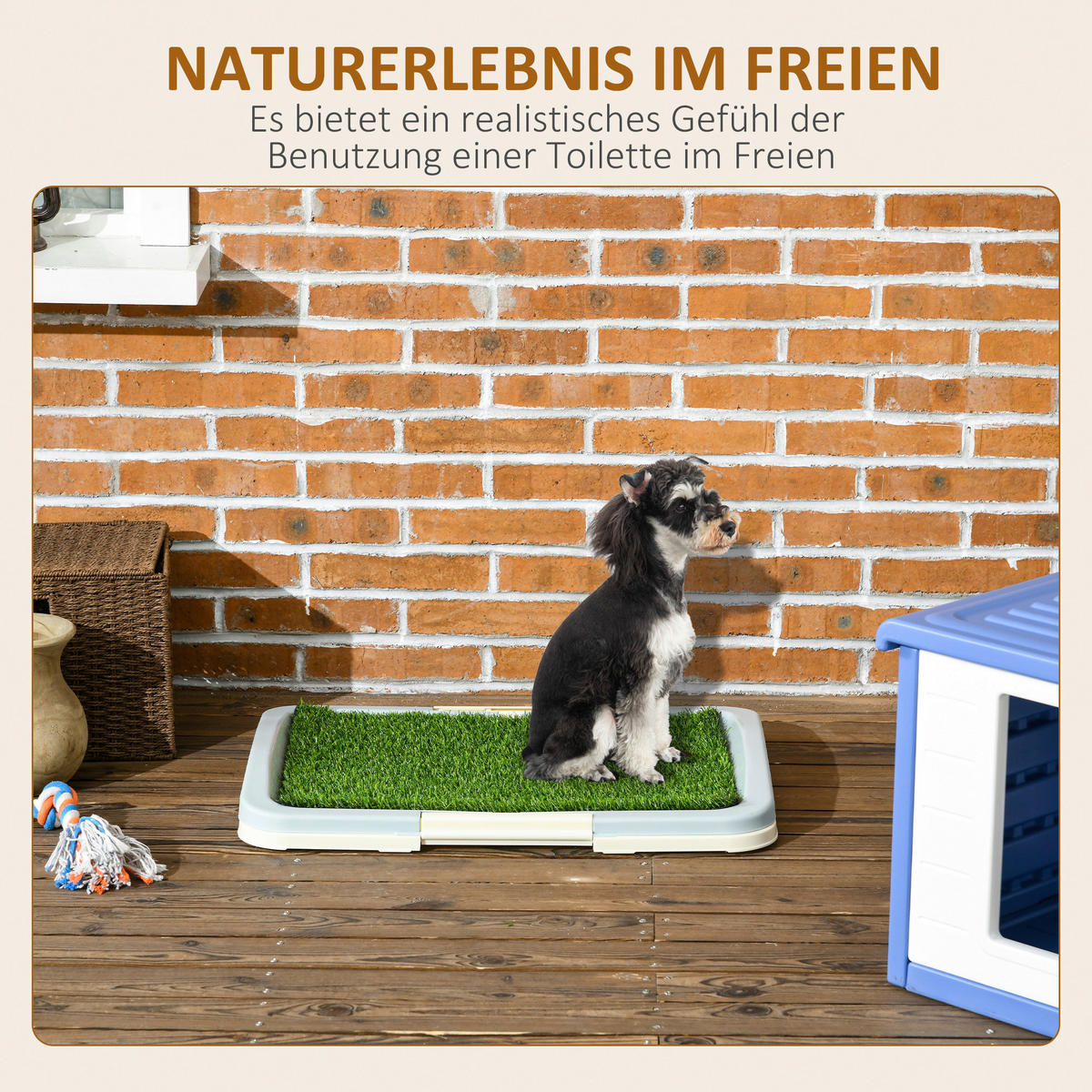 PawHut Hunde-Zubehör grün Edelstahl B/H/L: ca. 48,5x63x6 cm Hundetoilette - grün (6,00/48,50/63,00cm) - PawHut