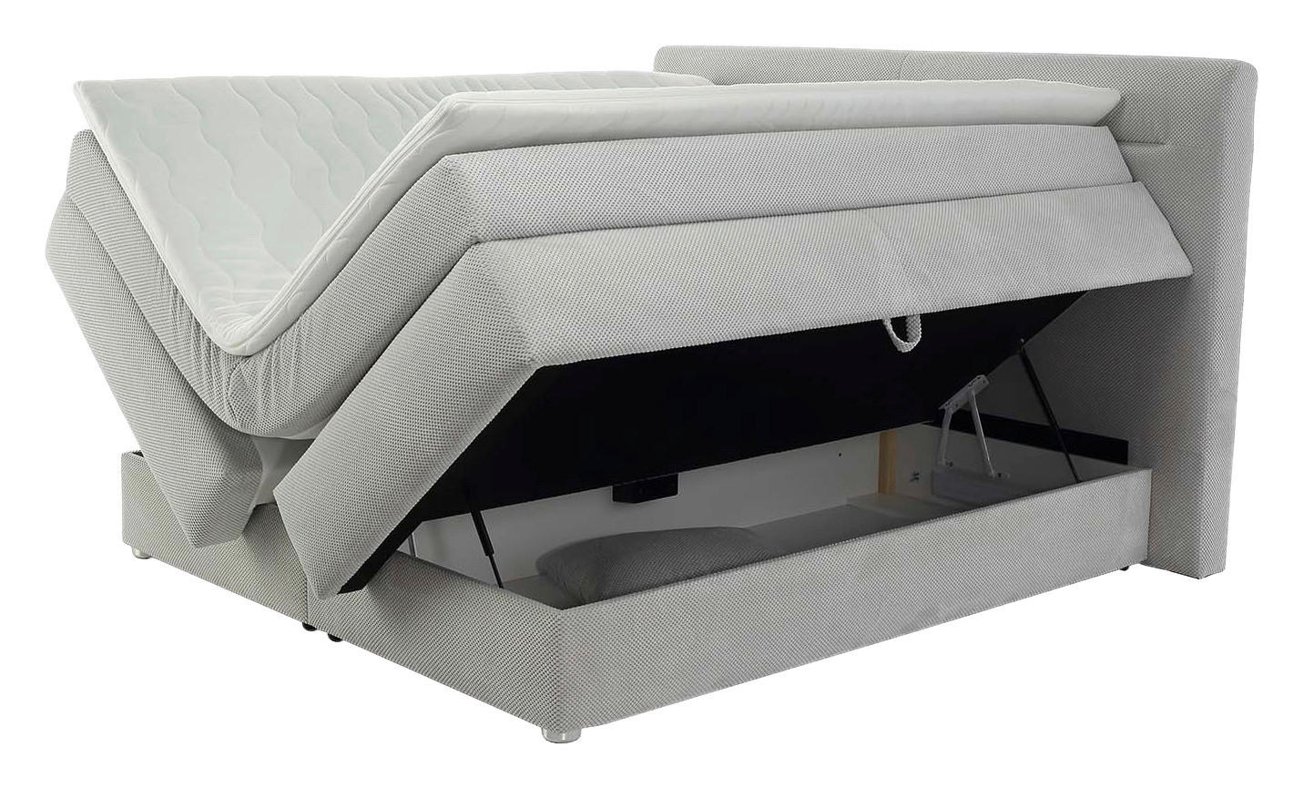 Thumbnail - Boxspringbett  hellgrau Liegefläche B/L: ca. 180x200 cm