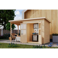 Karibu Gartenhaus Tony 0,5 natur B/H/T: ca. 212x219x154 cm Tony 0,5 - natur (212,00/219,00/154,00cm) - Karibu